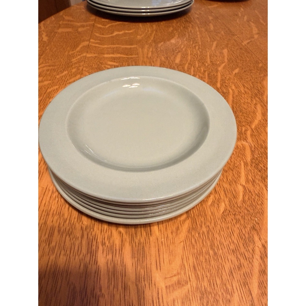 Set Of 7 Vtg Wedgwood Celadon 6" Bread Plates Excellent